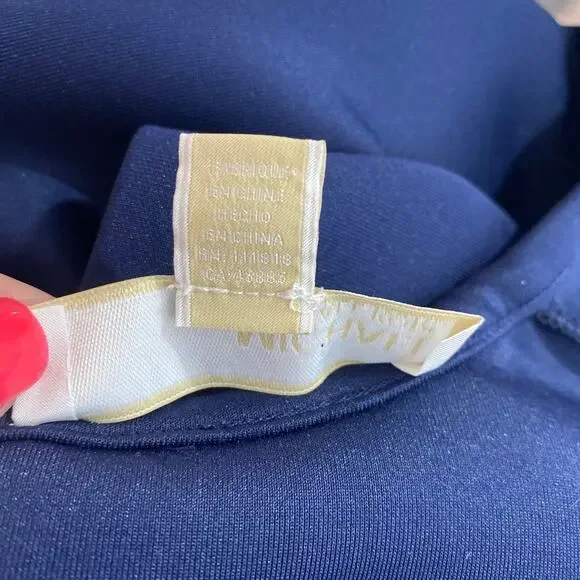 Michael Kors Dress blue/ white bead trim waist women sz M - Picture 6 of 6